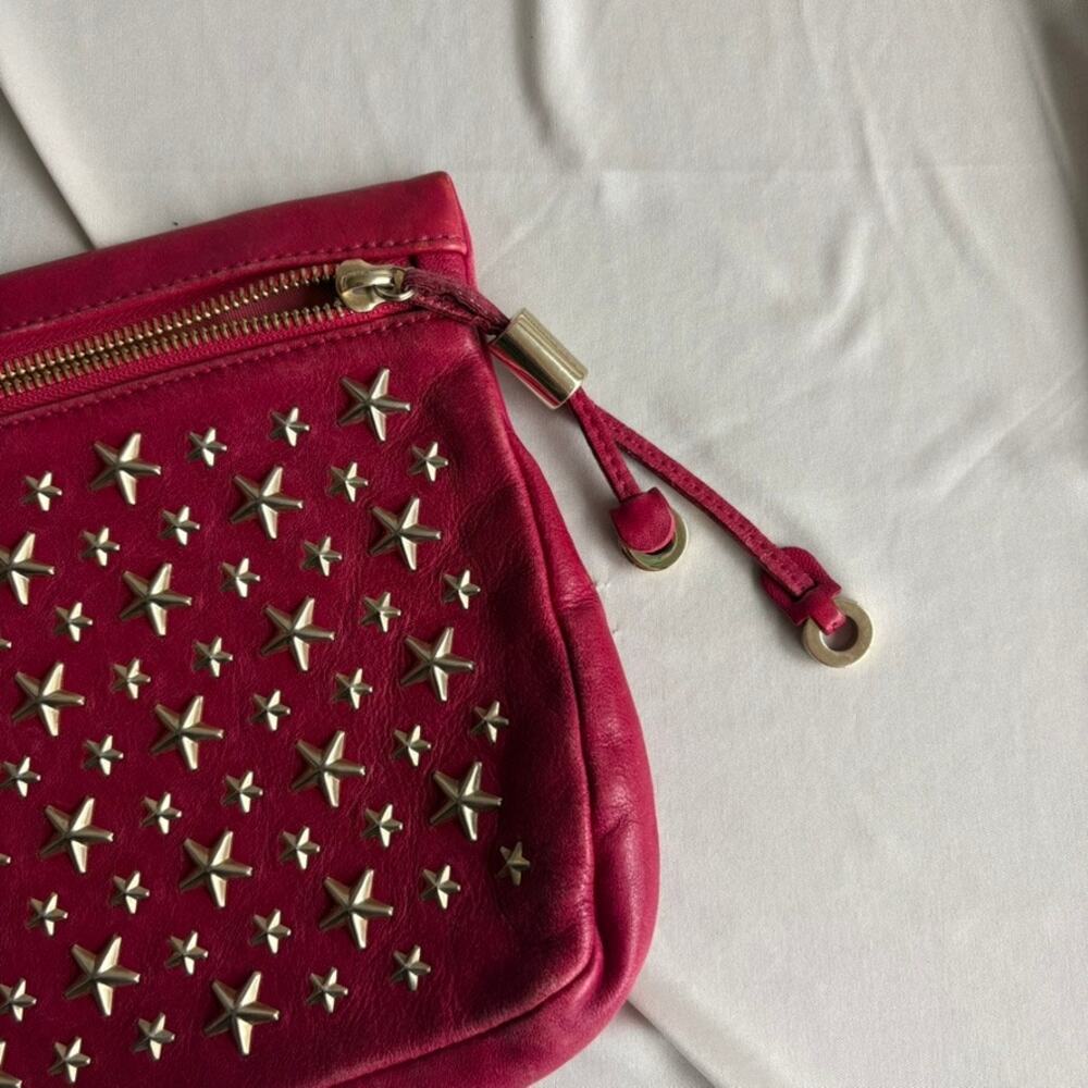 Jimmy Choo Star Stud Clutch - Raspberry Pink Leather, Gold Hardware - Picture 16 of 16
